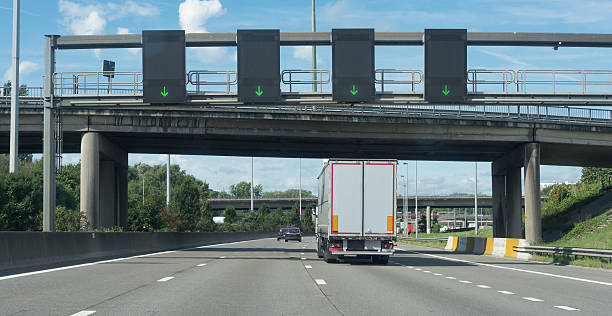 istock Belgium freeway with all signs green 544654980