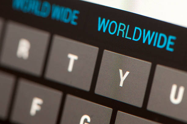 istock Worldwide word on Cyber Keyboard 544655156