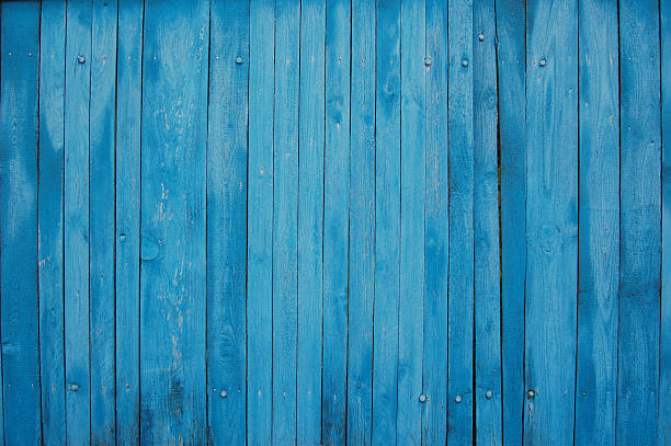 tablones de madera en mal estado azul - architecture bright vibrant color brilliant fotografías e imágenes de stock