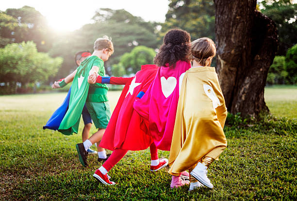 istock Fun Summer Childhood Superhero Concept 544659074