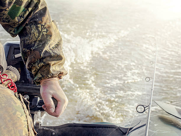 istock The man drives a motor boat 544662644