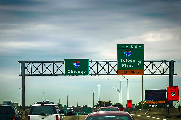 istock Traffic on I-94 at Exit 216A,  I-75 Toledo and Flint 544666120