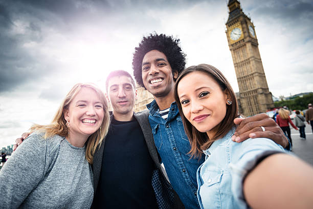 istock friends take a selfie in london - big ben 544666200