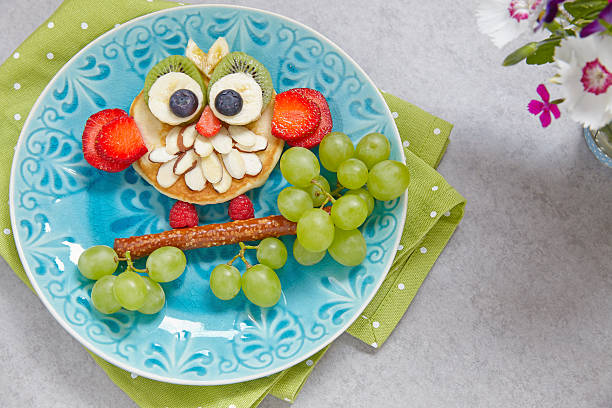 istock Owl pancake for kids breakfast 544666682