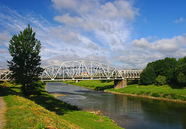 istock Railway bridge over San river in Przemysl, Poland 544666822