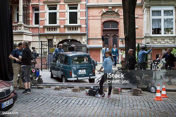 Movie Set On A Street In Wiesbaden Stock Photo - Download Image Now - Film Set, Movie, Street