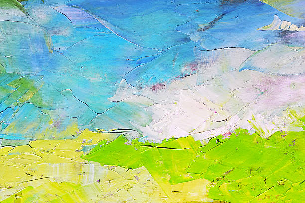 istock abstract oil paint texture on canvas, background 544667904