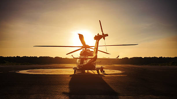 helicopter parking landing on offshore platform, Helicopter transfer passenger helicopter parking landing on offshore platform, Helicopter transfer crews or passenger to work in offshore oil and gas industry, air transportation for support passenger, ground service. helicopter stock pictures, royalty-free photos & images