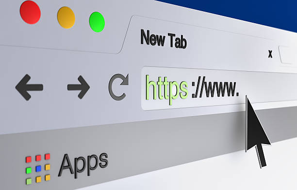 веб-браузер address bar - cursor hyperlink symbol computer mouse стоковые фото и изображения