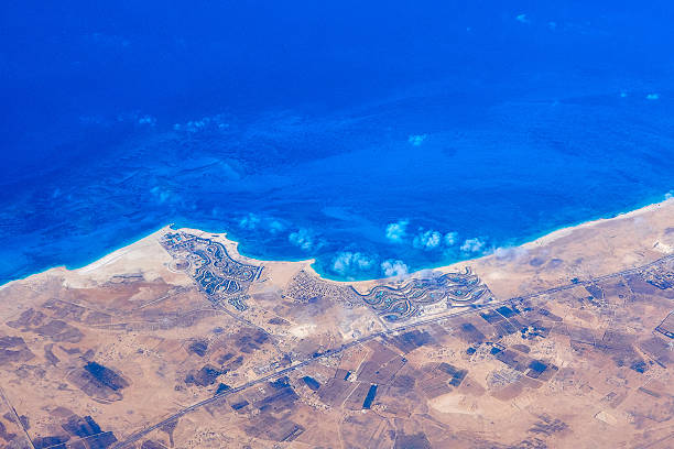 marina el alamein desde el cielo - alamein fotografías e imágenes de stock