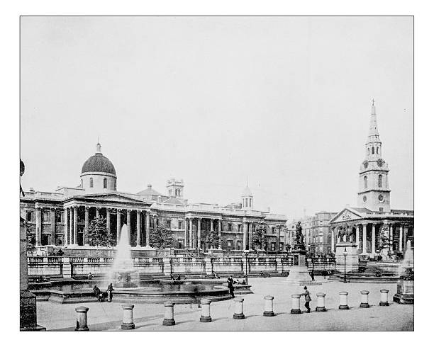 istock Antique photograph of Trafalgar Square (London, England)-19th century 544676134