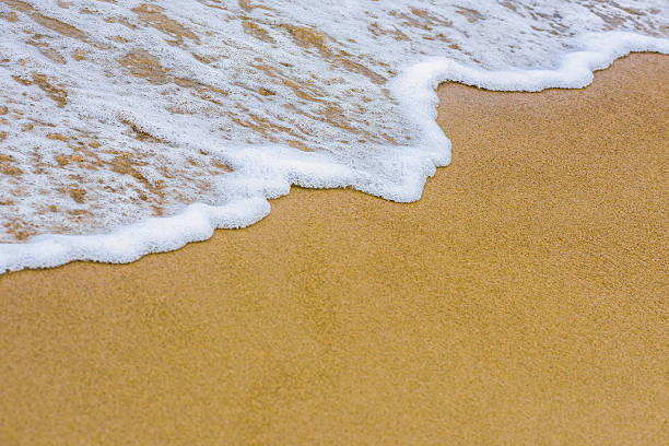 istock Beautiful sea summer abstract background - Golden sand beach with 544676548