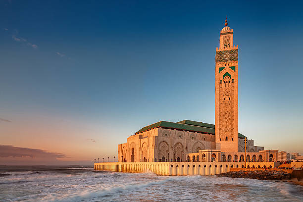 Casablanca mosque stock photo