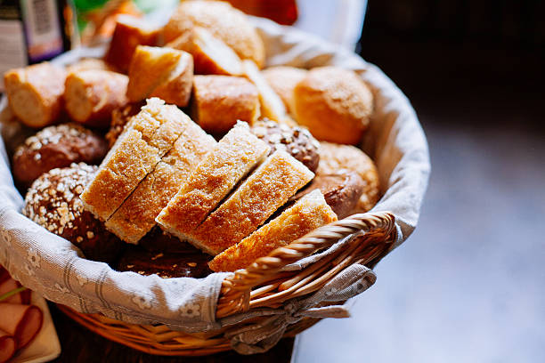istock Bread in basket on the banquet table 544680032