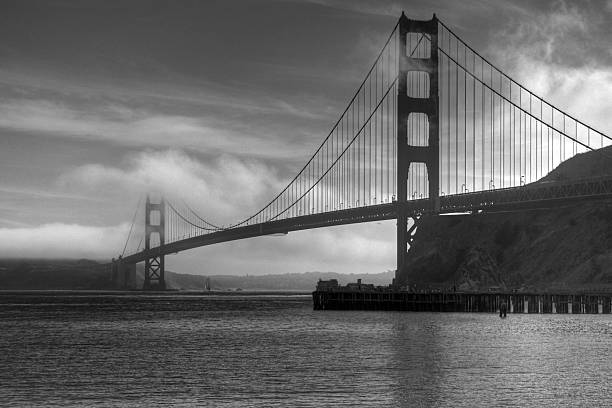 istock Foggy Golden Gate Bridge in Black & White 544682230