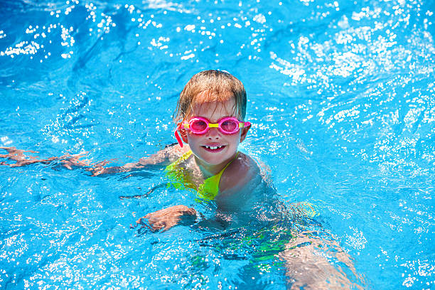 istock Child on water slide in aquapark. 544683416