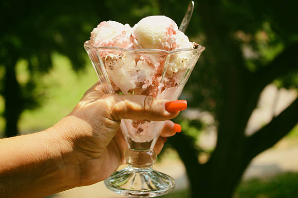 istock Ice-cream in glass bowl 544684242