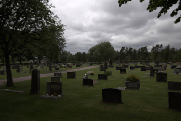istock Blurred image of a dark and spooky cemetery 544685534