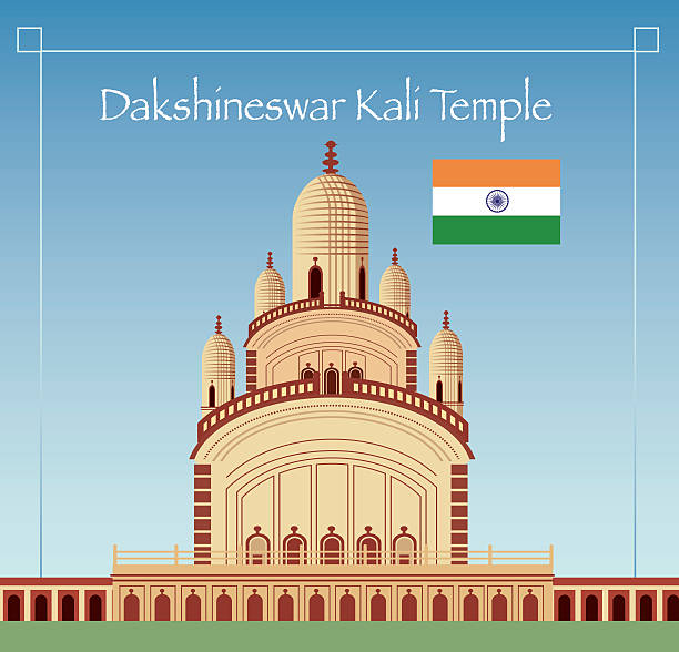 Dakshineswar kali temple Vector Dakshineswar kali temple brahma illustrations stock illustrations