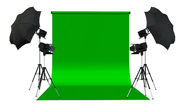 istock Photo / Video Studio with Green Screen and Light Equipment 544715482