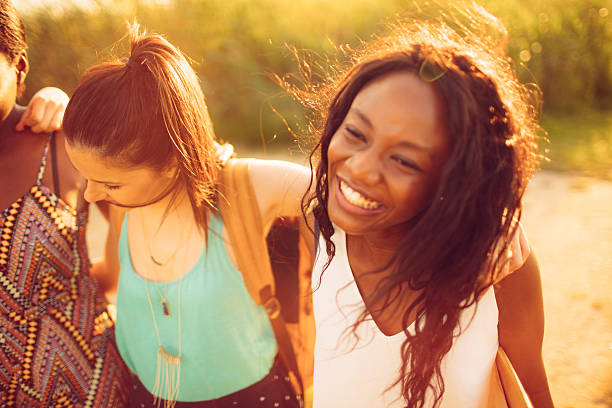 istock Smiling girlfriends enjoying in a summertime 544718306