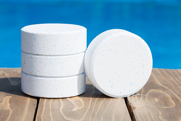 Pool chlorine tablets Pool chlorine tablets chlorine stock pictures, royalty-free photos & images