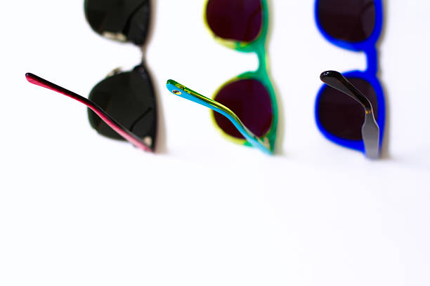 istock Three Chic Colorful Sunglasses; White Background 544719118