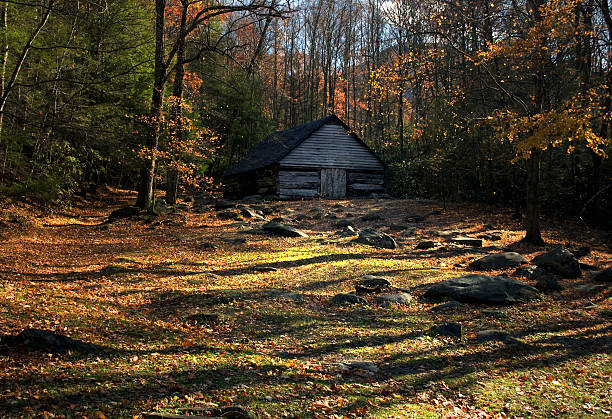 istock Old Barn in Roaring Fork area, Smoky Mountains, Tennessee 544720806