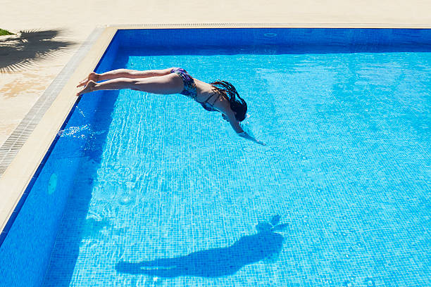istock Young Women is Swimming in the Pool 544721756