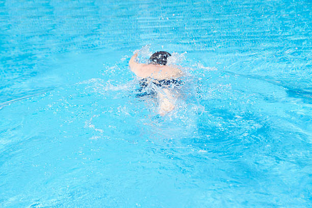 istock Young Men is Swimming in the Pool 544723056