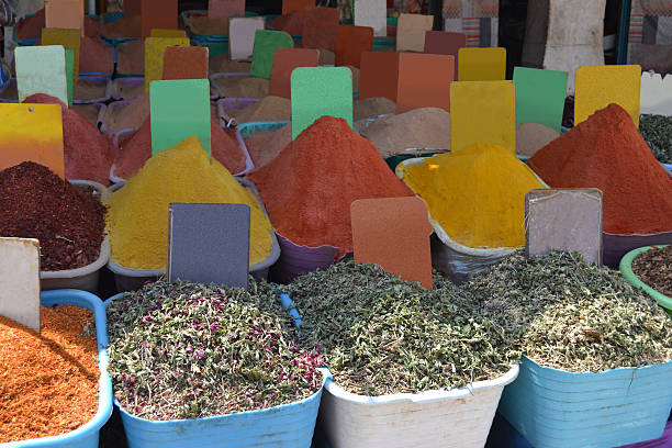istock Spices and herbs on a market 544724248