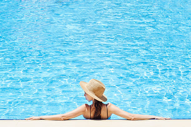 istock Woman Relaxing at a Resort Swimming Pool 544724344