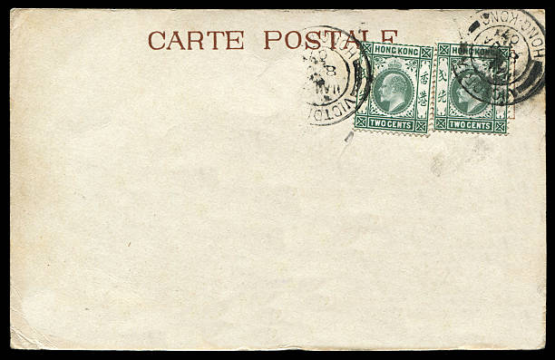 istock vintage postcard from Hongkong 544725526