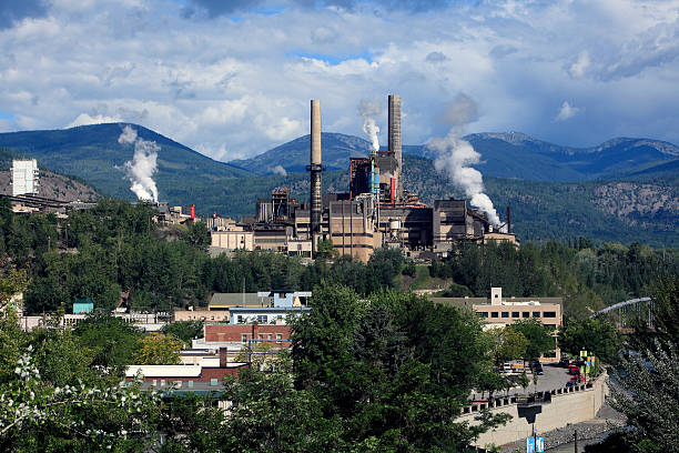 istock Small Town Trail British Columbia With Nature And Industry 544725580