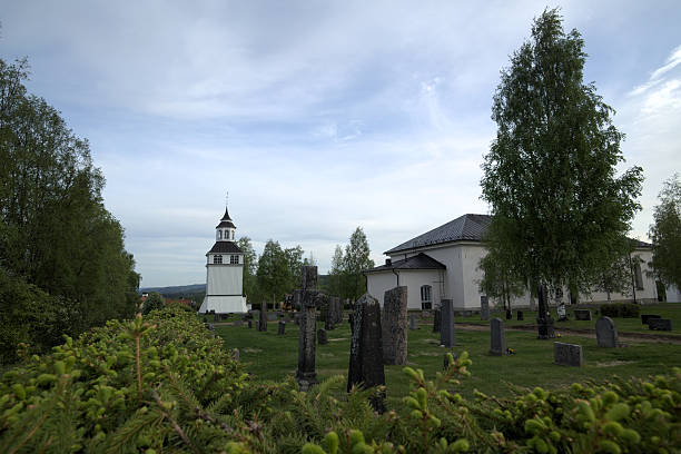 istock Church and cemetery in Bispgaarden in Sweden 544725710