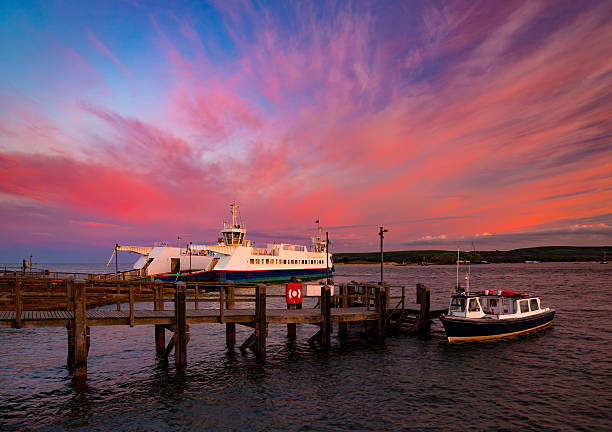 istock Sunset over Boats in Poole Harbour 544725982
