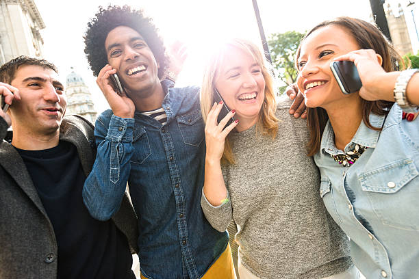 istock Friends have fun in London 544726502