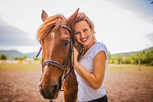 istock Lady and horse 544726638