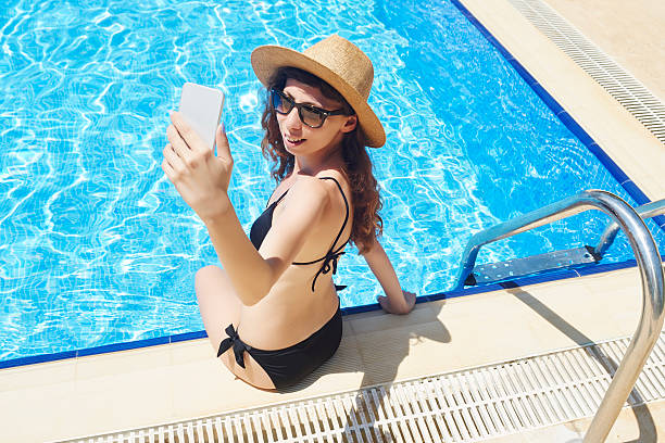 istock Selfie at the Swimming Pool 544726828