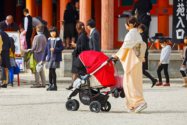 伝統的な一日の通路、日本の祭り - 平安神宮 ストックフォトと画像