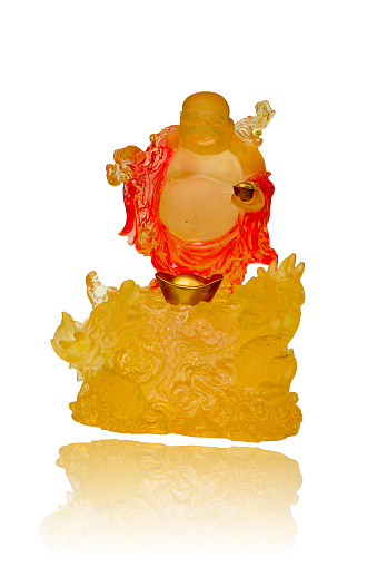 Gautama Buddha or Katyayana or Kasennen on white background.