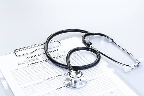 istock Stethoscope and Medical History Report 544738014