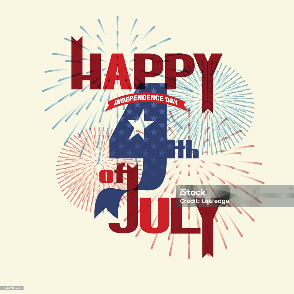 Fourth of July This illustration is the title logo for "Independence Day". Fourth of July stock vector