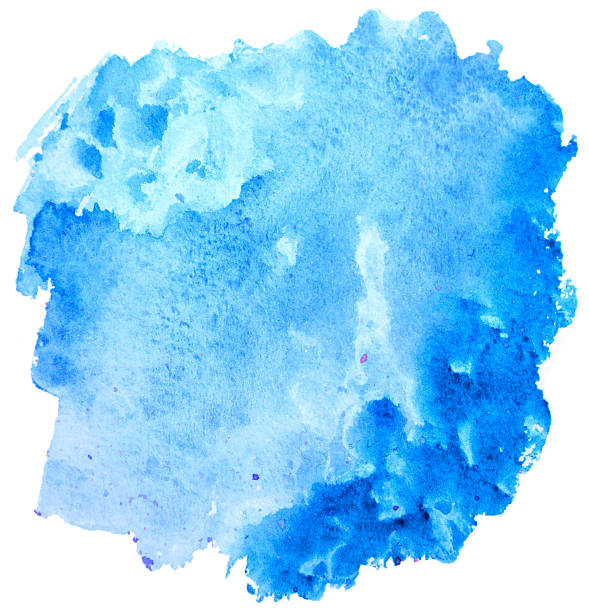 istock Beautiful watercolor blue background like a sky and a clouds 544742310