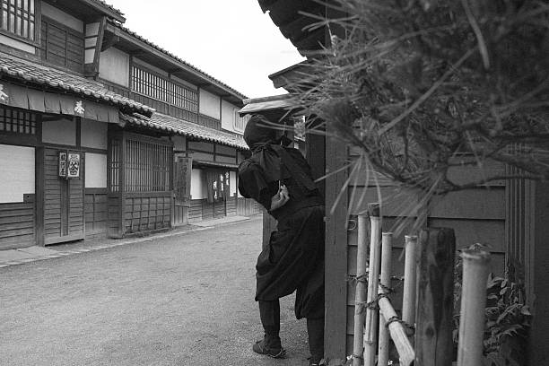 istock the Ninjya running in town. 544742536