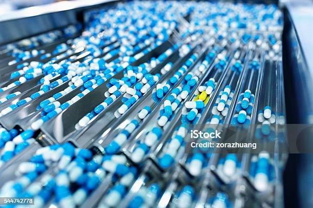 Capsule Production Line Stock Photo - Download Image Now - Medicine, Capsule - Medicine, Pill