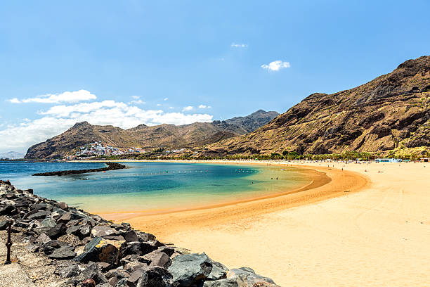 playa de las teresitas auf teneriffa - atlantikinseln stock-fotos und bilder