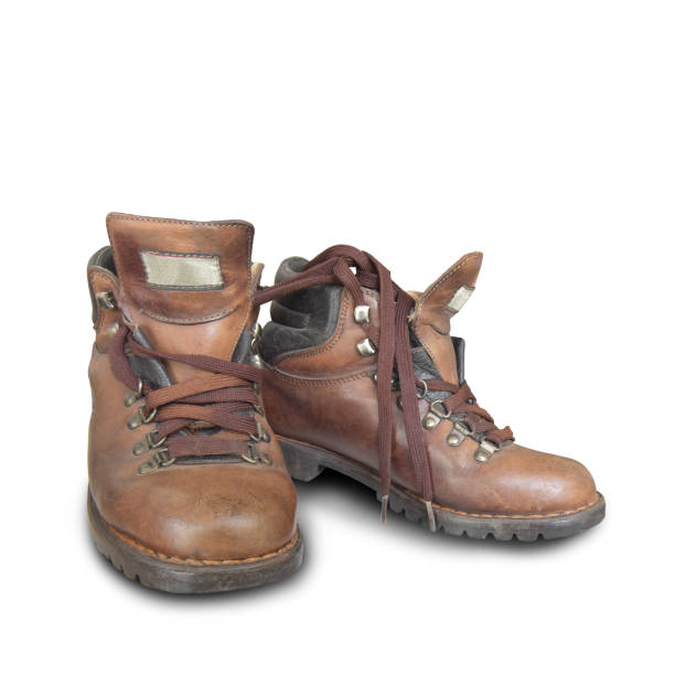 istock Men's Work brown Boots vintage hiking boots 544744896