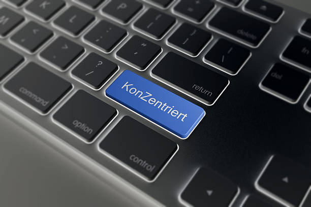 istock Close-up view on conceptual keyboard - concentrated 544746902