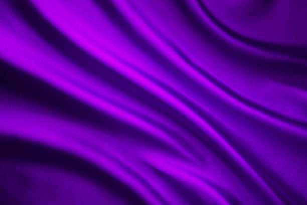 istock Silk Fabric Wave Background, Abstract Purple Satin Cloth Texture 544747712
